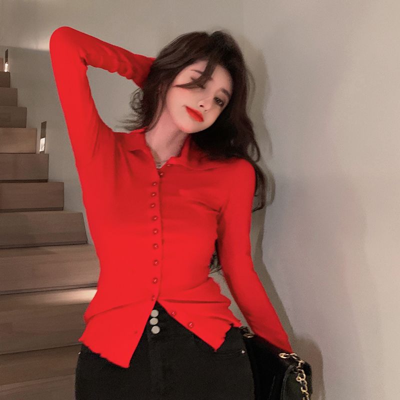Shirts Women Skinny Elegant Si - Women'S Y2K Fashion Aesthetic 评论和价格