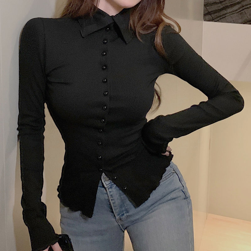 Shirts Women Skinny Elegant Si - Women'S Y2K Fashion Aesthetic 评论和价格