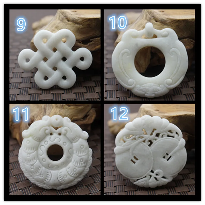 Natural White Jade Carved Luck - Women Fashion Jewellery 评论和价格