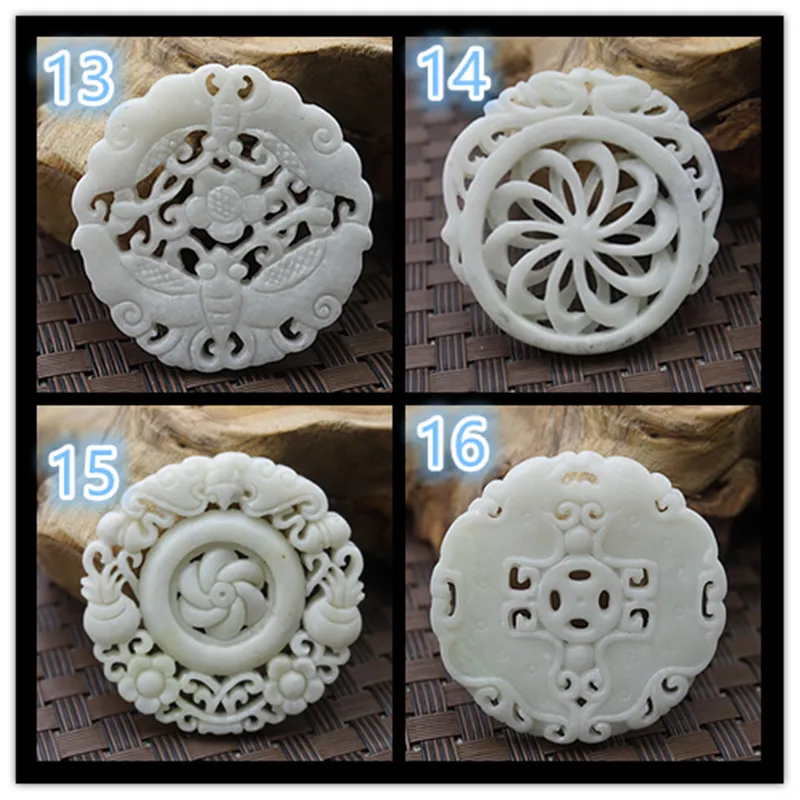 Natural White Jade Carved Luck - Women Fashion Jewellery 评论和价格