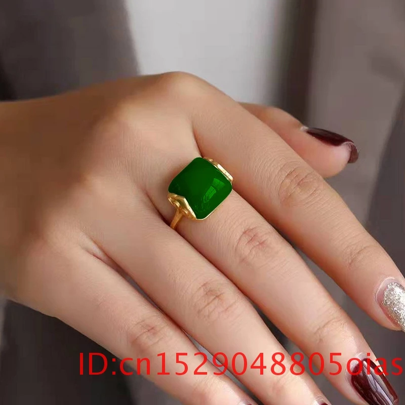 Natural Hetian Jade Ring Fashi - Women Fashion Jewellery 评论和价格